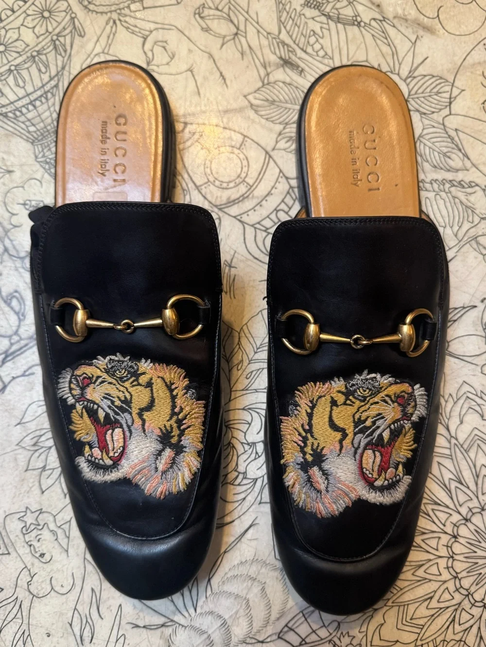 Gucci black leather